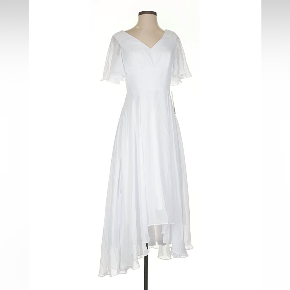 White Simple Wedding Dress Size 4